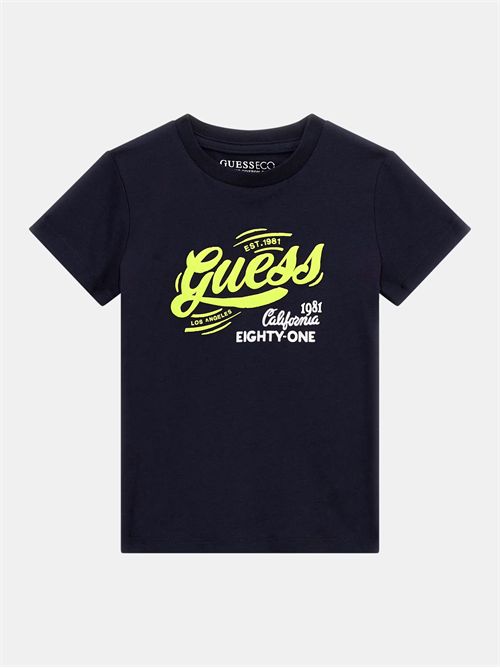 t-shirt bambino blu GUESS | N5RI16K8HM4/G7V2